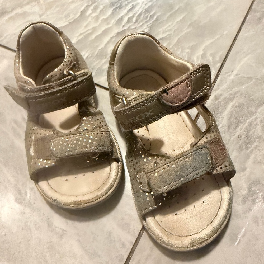 Geox Kids' Brown Sandals with Velcro Straps
